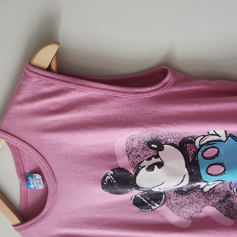 Vintage 1980’s Original Disney Mickey Mouse Pink Tank Top Shirt Women’s Medium - Picture 2 of 8